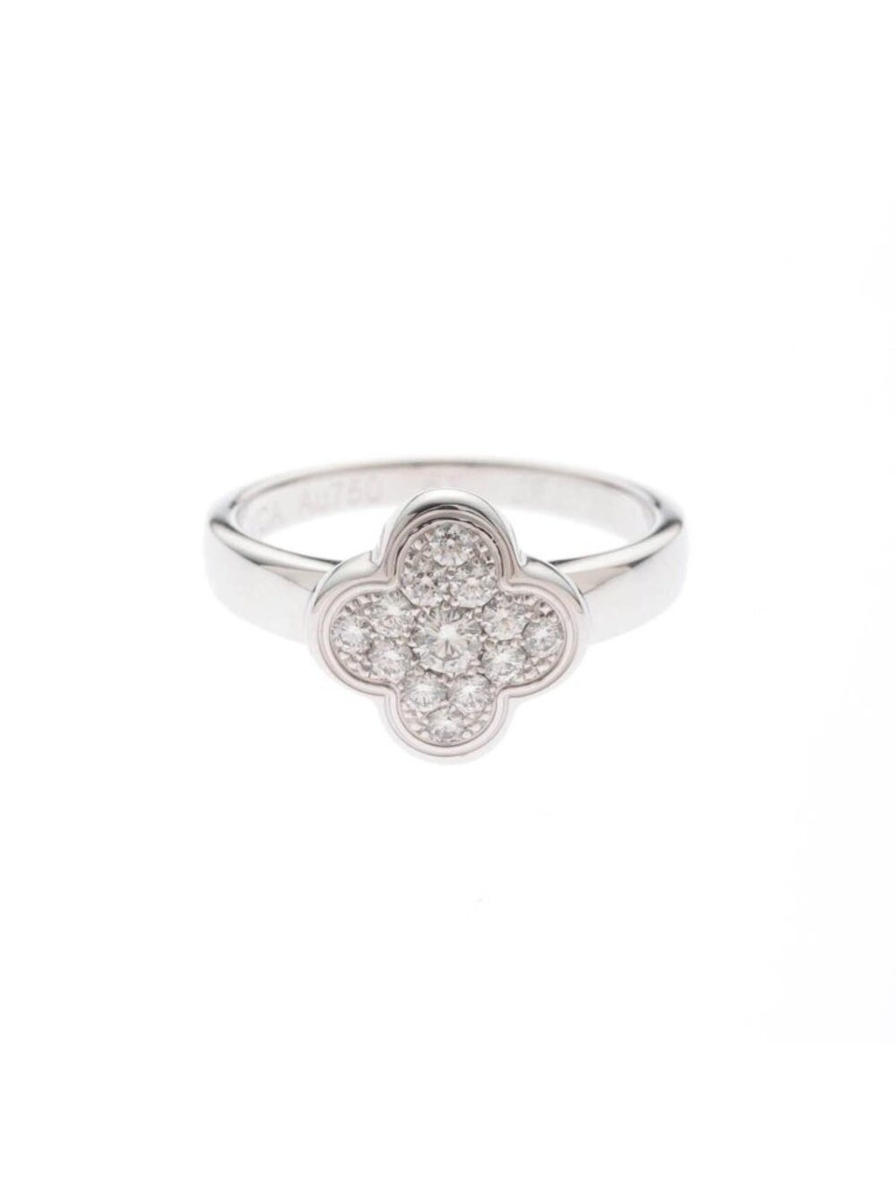 Van Cleef & Arpels Pure Alhambra WG Pave D 51 Ring 18k White Gold 18k